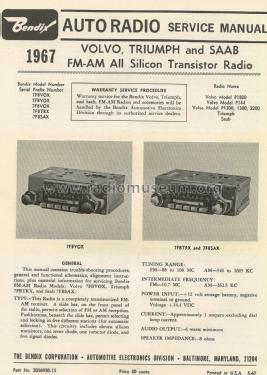 Saab 7FBSAX; Bendix Radio (ID = 2833713) Car Radio