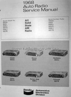 Saab All Solid State 8BSA; Bendix Radio (ID = 2838884) Car Radio