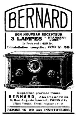 Standard Luxe ; Bernard; Paris (ID = 2220907) Radio