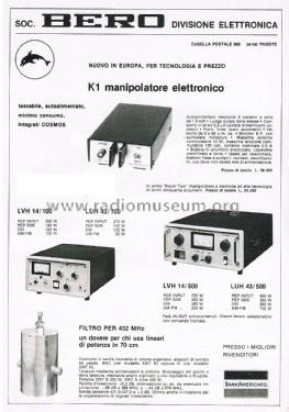 Manipolatore Elettronico - Tasto Morse Keyer One - K1; Bero Soc. Divisione (ID = 2818192) Morse+TTY