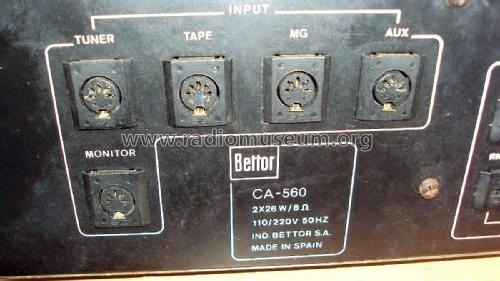 HiFi Integrated Stereo Amplifier CA-560; Bettor, Industrias; (ID = 3099129) Ampl/Mixer