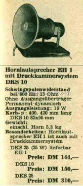 Horn für Druckkammersystem EH1; Beyer; Berlin, (ID = 517267) Speaker-P