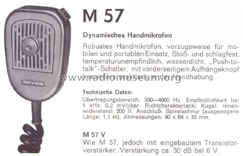 Mikrofon M 57; Beyer; Berlin, (ID = 1506449) Microphone/PU