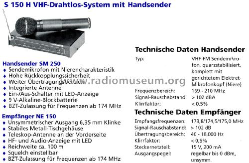 VHF-Drahtlos-System mit Handsender S-150 H; Beyer; Berlin, (ID = 1584892) Amat TRX