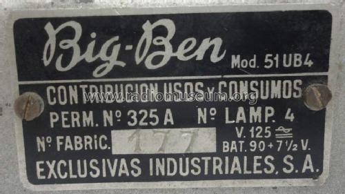 51-UB-4 ; Big Ben brand, (ID = 1627613) Radio