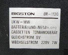 2 Band Radiorecorder BR - 1120; Bigston Kyokuyo (ID = 811004) Radio