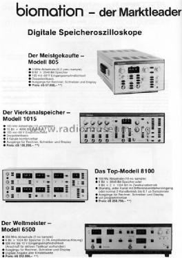 Waveform Recorder 805; Biomation Corp.; (ID = 1013596) Equipment