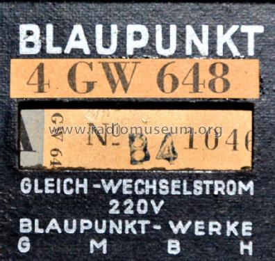 4GW648; Blaupunkt Ideal, (ID = 1728375) Radio