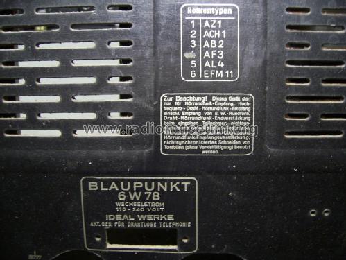 6W78; Blaupunkt Ideal, (ID = 1312915) Radio