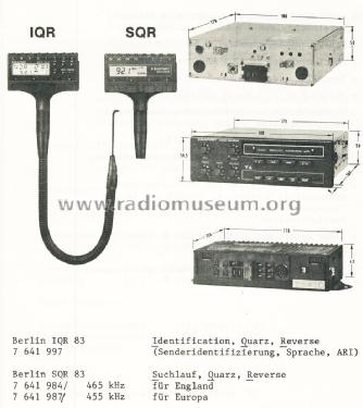 Berlin IQR 83 7.641.997; Blaupunkt Ideal, (ID = 1852318) Car Radio