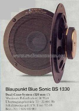 Blue Sonic BS 1230; Blaupunkt Ideal, (ID = 1942201) Speaker-P