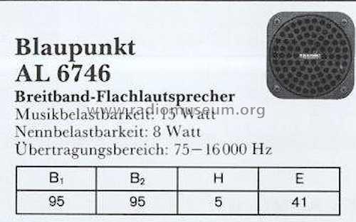 Breitband-Flachlautsprecher AL 6746; Blaupunkt Ideal, (ID = 1964784) Speaker-P