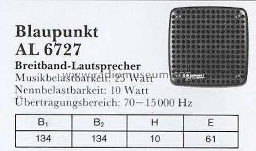 Breitband-Lautsprecher AL 6727; Blaupunkt Ideal, (ID = 1964776) Speaker-P