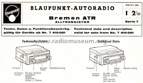 Bremen Alltransistor ab T 410001; Blaupunkt Ideal, (ID = 1985851) Car Radio