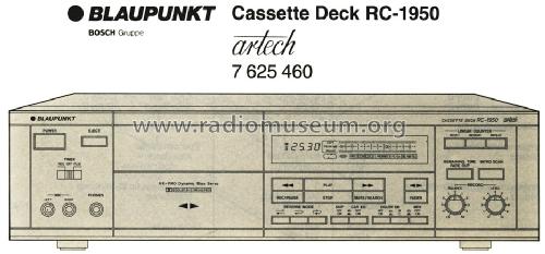 Cassette Deck RC-1950 7625460; Blaupunkt Ideal, (ID = 1093598) R-Player