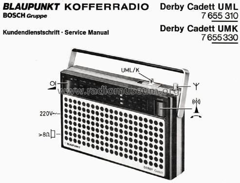 Derby Cadett UML 7.655.310; Blaupunkt Ideal, (ID = 1981376) Radio