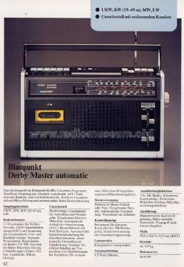 Derby Master 7.657.070; Blaupunkt Ideal, (ID = 1612987) Radio