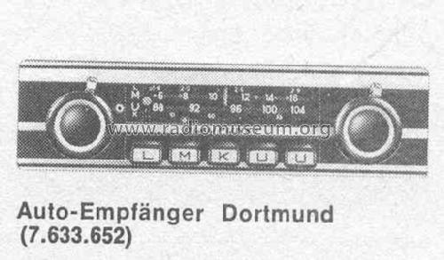 Dortmund 7.633.652; Blaupunkt Ideal, (ID = 380193) Car Radio