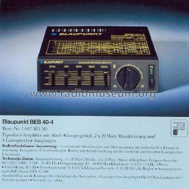 Equalizer Booster BEB 40-4 7.607.385.510; Blaupunkt Ideal, (ID = 1942569) Ampl/Mixer