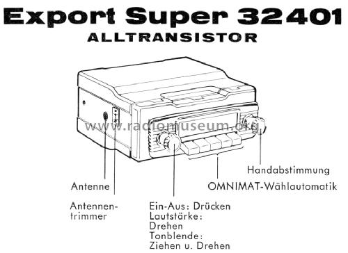 Export Super 32401 T 670001; Blaupunkt Ideal, (ID = 992797) Car Radio