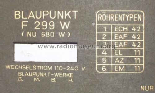 F299W NU680W; Blaupunkt Ideal, (ID = 803264) Radio