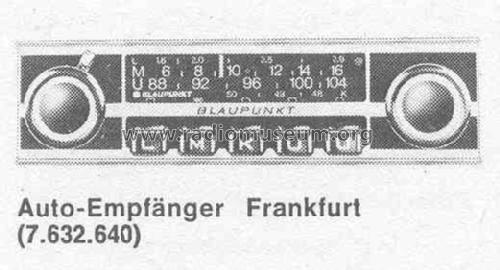 Frankfurt 7.632.640 ab 5500001; Blaupunkt Ideal, (ID = 380195) Car Radio