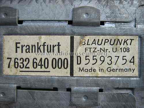 Frankfurt 7.632.640 ab 5500001; Blaupunkt Ideal, (ID = 976601) Car Radio