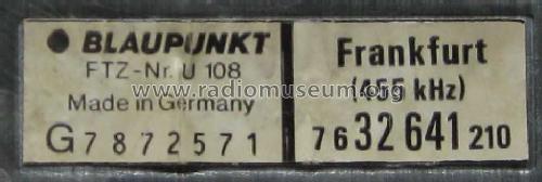 Frankfurt 7.632.641.210; Blaupunkt Ideal, (ID = 837750) Car Radio