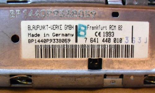 Frankfurt RCM82 7.641.440.010; Blaupunkt Ideal, (ID = 2024078) Car Radio