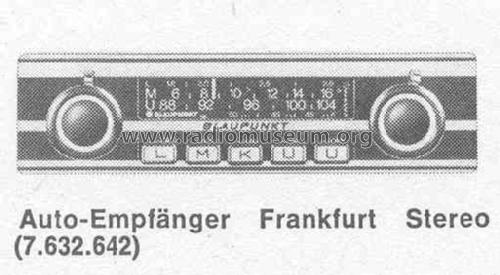 Frankfurt Stereo 7.632.642 ab E 100001; Blaupunkt Ideal, (ID = 380196) Car Radio