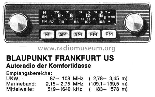 Frankfurt US ab V510001; Blaupunkt Ideal, (ID = 1097221) Car Radio