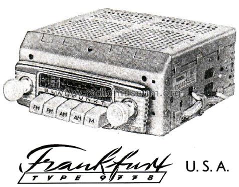 Frankfurt USA 9778 ab G 250001; Blaupunkt Ideal, (ID = 686543) Car Radio