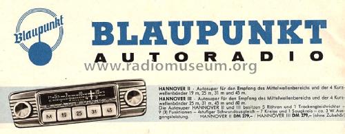 Hannover III ab Q 344001; Blaupunkt Ideal, (ID = 493868) Car Radio