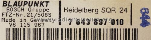 Heidelberg SQR 24 7.643.897.010 ab 5550001; Blaupunkt Ideal, (ID = 1267158) Car Radio