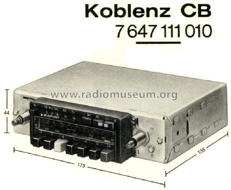 Koblenz CB 7.647.111.010; Blaupunkt Ideal, (ID = 782048) Car Radio