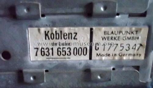 Koblenz de Luxe 7.631.653 ab 1770001; Blaupunkt Ideal, (ID = 1391644) Autoradio