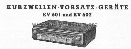 Kurzwellen-Vorsatzgerät KV601; Blaupunkt Ideal, (ID = 98337) Converter