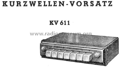 Kurzwellen-Vorsatzgerät KV611; Blaupunkt Ideal, (ID = 692991) Converter