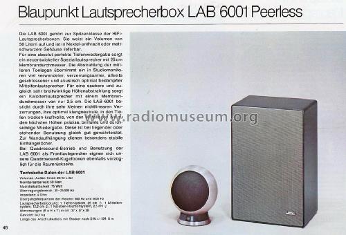 LAB6001 7.623.950; Blaupunkt Ideal, (ID = 1610265) Speaker-P