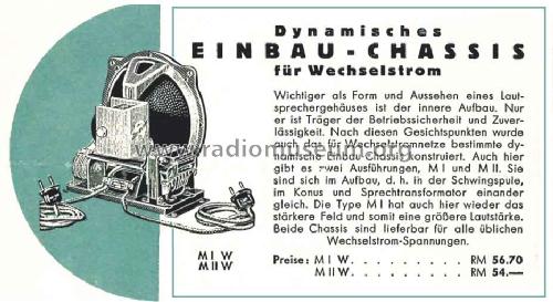 Lautsprecher-Chassis MIW ; Blaupunkt Ideal, (ID = 509144) Speaker-P