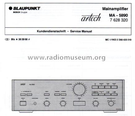 Mainamplifier artech MA - 5890 7 628 320; Blaupunkt Ideal, (ID = 1690782) Ampl/Mixer