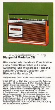 Marimba CR 7.659.550; Blaupunkt Ideal, (ID = 1608038) Radio