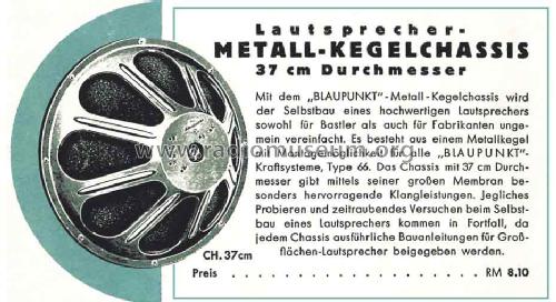 Metall-Kegelchassis ; Blaupunkt Ideal, (ID = 509143) Speaker-P