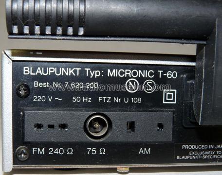 Micronic T-60 7.620.200; Blaupunkt Ideal, (ID = 736226) Radio