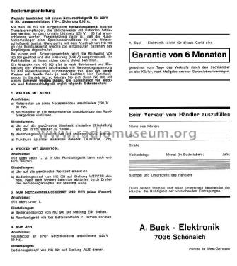 Netzgerät mit Schaltuhr NG900 7.657.900; Blaupunkt Ideal, (ID = 1949191) Aliment.