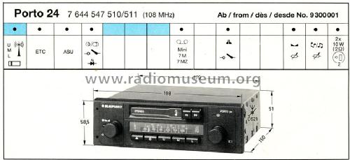 Porto 24 7.644.547.510/511; Blaupunkt Ideal, (ID = 1733313) Car Radio