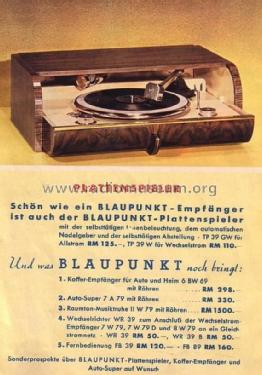 Radiountersatz TP39GW; Blaupunkt Ideal, (ID = 1754266) R-Player