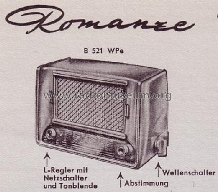 Romanze B521WPe; Blaupunkt Ideal, (ID = 110397) Radio