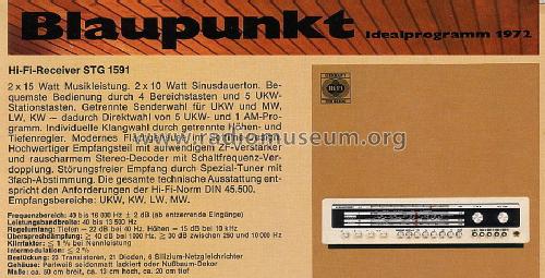 STG1591 7.621.350; Blaupunkt Ideal, (ID = 1608825) Radio