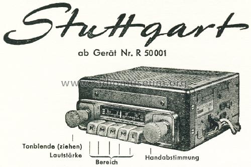 Stuttgart ab R 50001; Blaupunkt Ideal, (ID = 1542475) Car Radio